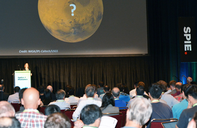Prof. Melissa Rice's talk on the next Mars Rover developments drew a large crowd.